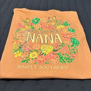 Simply Southern peach  Long Sleeve Tee